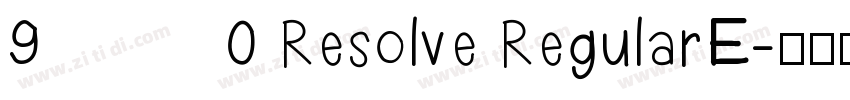 90 Resolve RegularE字体转换